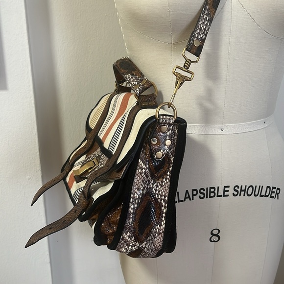 Proenza Schouler PS1 Medium Striped Canvas Leather Bag - Picture 12 of 12